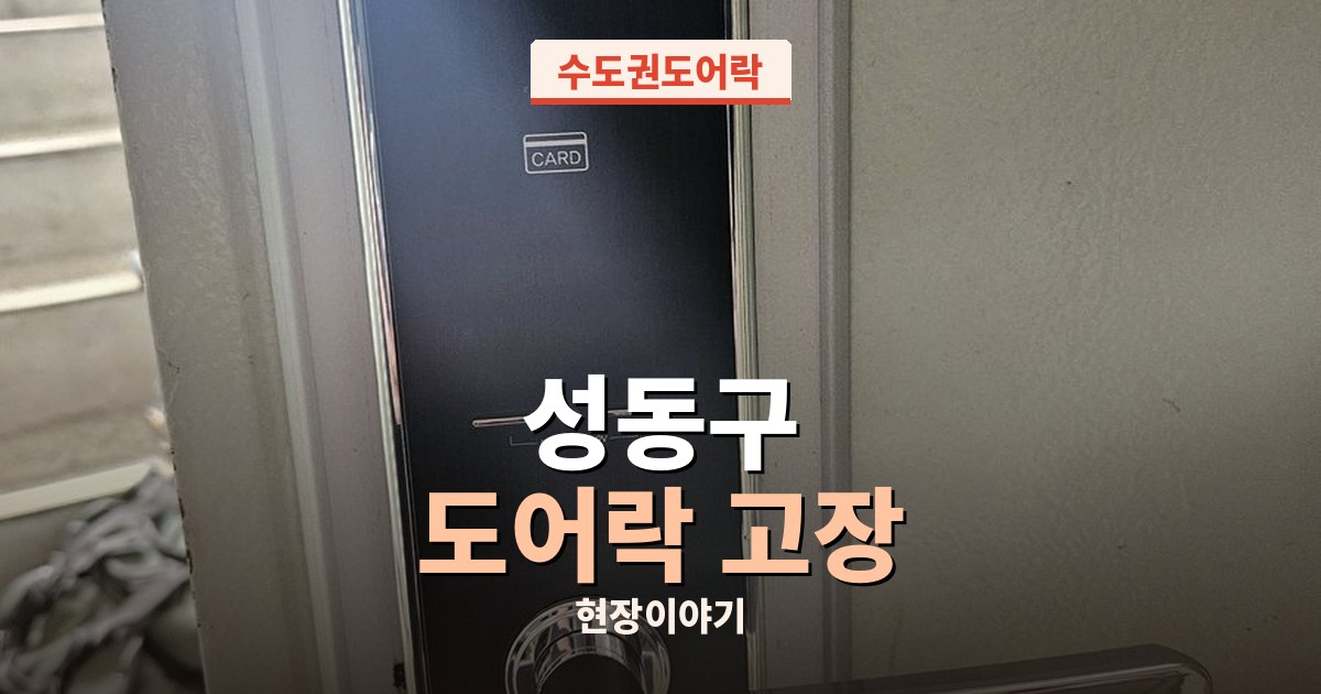 성동구 도어락고장 점검 출장 현장